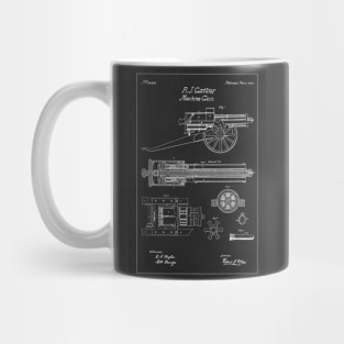 Gatling Gun Patent - 1862 Machine gun - P Mug